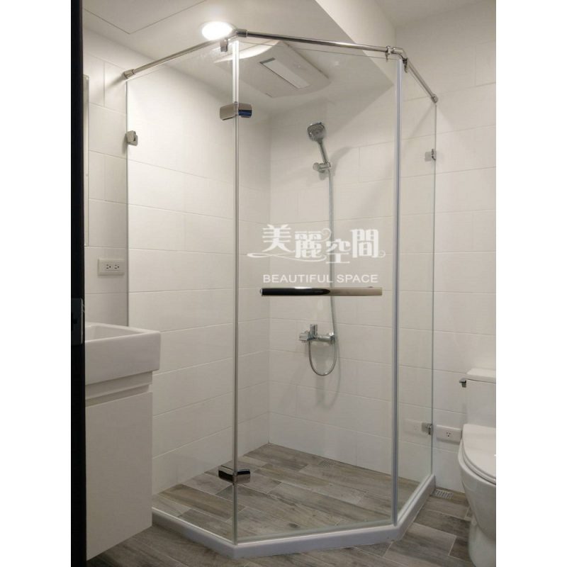 五角型無框淋浴拉門3