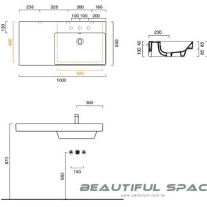CATALANO義大利原裝進口 臉盆 洗臉盆 面盆-NEW ZERO-100X50CM 壁掛盆 110DZEUP00