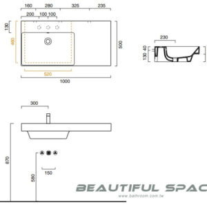 CATALANO義大利原裝進口 臉盆 洗臉盆 面盆-NEW ZERO-100X50CM 壁掛盆 110SZEUP00