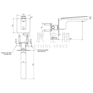 衛浴五金 埋壁式面盆龍頭 IB K2系列 K2209