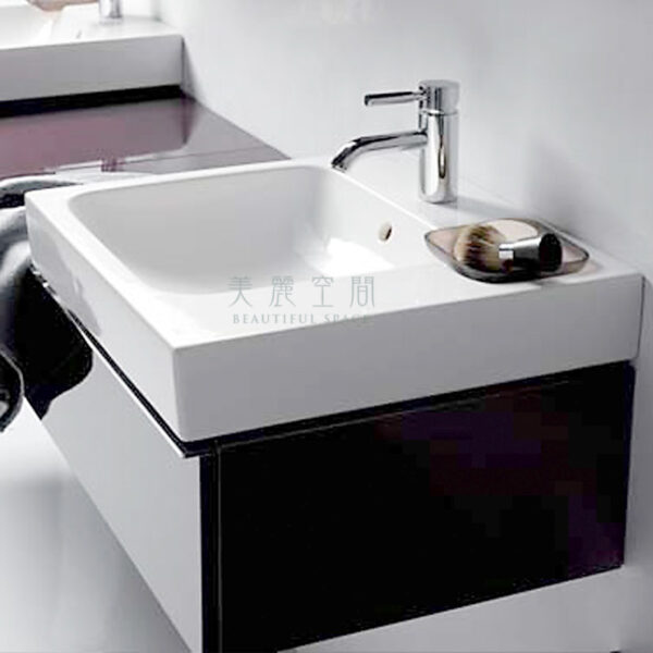 GEBERIT 瑞士進口 臉盆 洗臉盆 面盆-124050000 50公分 iCon washbasin with decorative dish