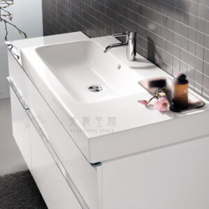 124190000-90公分Geberit-iCon-washbasin-with-shelf-surface-and-decorative-dish