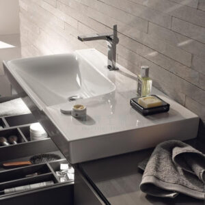 GEBERIT 瑞士進口 臉盆 洗臉盆 面盆-500.533.01.1 右平台90公分 Xeno 2 washbasin with shelf surface