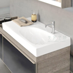 GEBERIT 瑞士進口 臉盆 洗臉盆 面盆-500.549.01.1左平台90公分Citterio washbasin with shelf surface