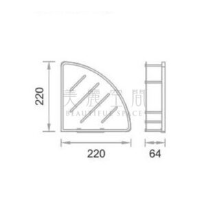 衛浴配件 黑色三角網籃 CHIC 083.4537 MB-B33