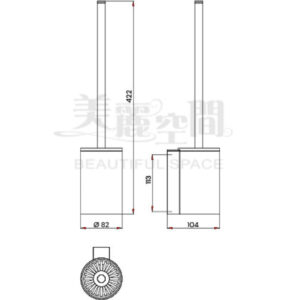 衛浴配件 馬桶刷組 EMCO 黑色 AURA 8515.134.00-2