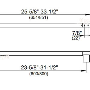 KEUCO 霧黑 啞光黑 毛巾桿 60公分 Black Selection PLAN KU14901370600