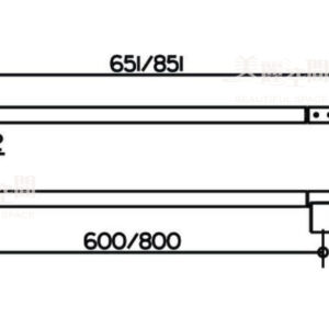 衛浴配件 毛巾桿 KEUCO 霧黑 啞光黑 Black Selection PLAN KU14901370800 尺寸
