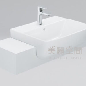 日本 INAX 半嵌型 面盆 S200 LINE系列 AL-345V-TW/BW1
