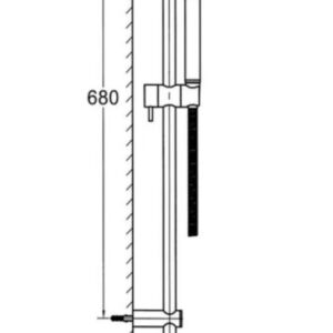 衛浴五金 BETTOR 朗月 亞光黑 淋浴升降桿FH9520B-PB 尺寸