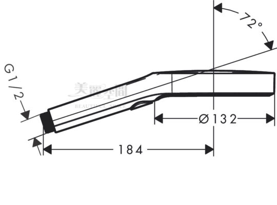 Hansgrohe Rainfinity 130 26864670 三段按鍵式手持花灑 黑色