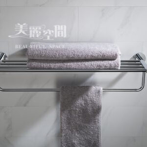YATIN-雙層置衣架消光黑/鉻色7.03
