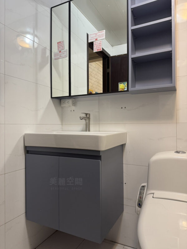 訂製烤漆浴櫃組 浴櫃顏色 皇家灰藍烤漆 65cm