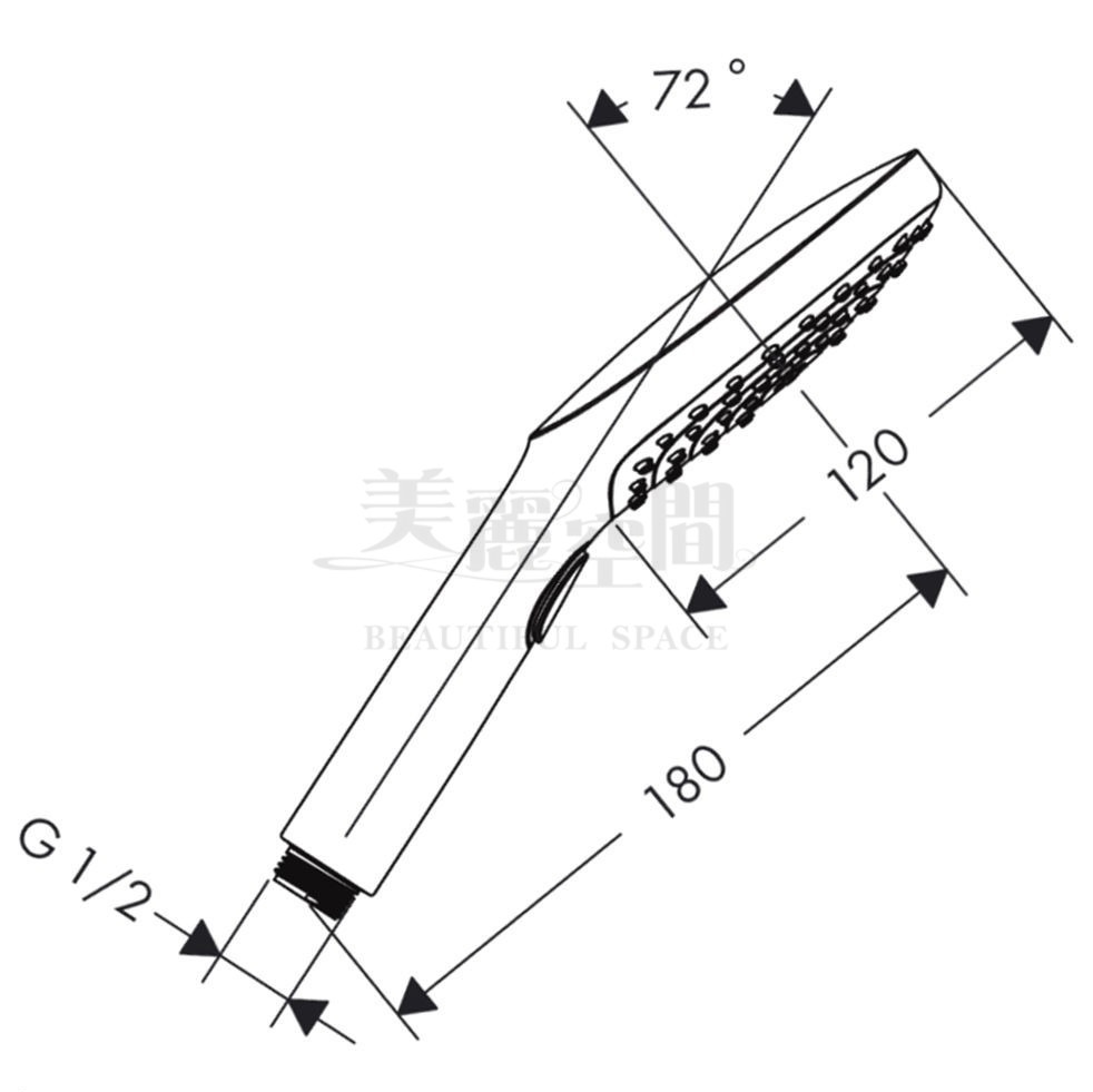 Hansgrohe Raindance Select E 120 26520670 三段式手持蓮蓬頭 (霧黑)