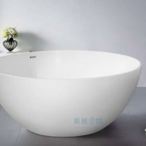 BOVIT伯維特 MFC1024 典雅素面 - BOVIT伯維特人造石獨立浴缸 雲晶石浴缸MFC-1024 圓形直徑135公分