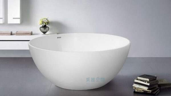BOVIT伯維特 MFC1024 典雅素面 - BOVIT伯維特人造石獨立浴缸 雲晶石浴缸MFC-1024 圓形直徑135公分
