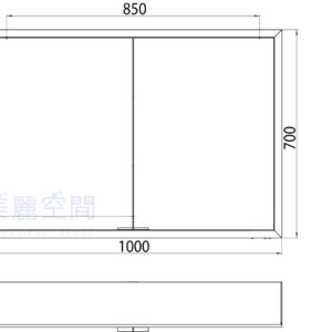EMCO 9497.062.83TW PRIME 掛壁式雙門鏡箱100cm 鏡面牆板
